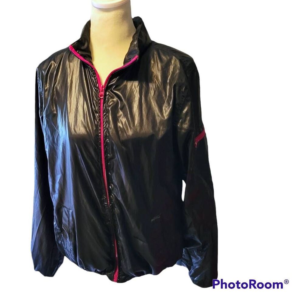 Faded Glory Women's Athletic Black Windbreaker Size Small